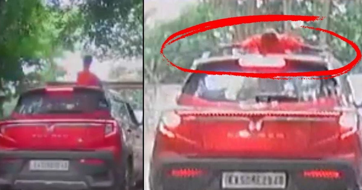 Be careful if the child has come out of the car’s sunroof! You will also be scared to see this accident